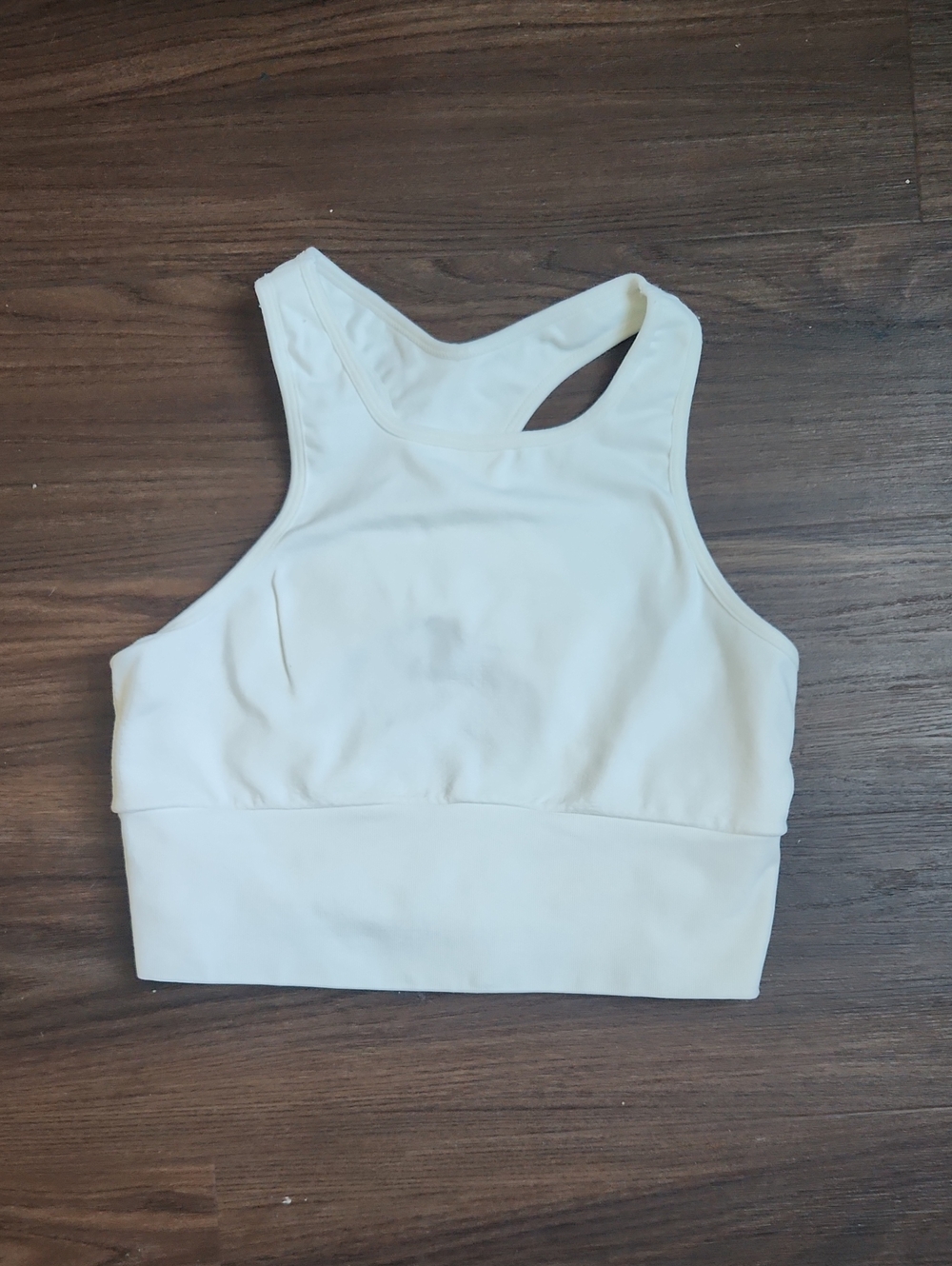 FP Movement by Free People Cream High Neck Racerback Sports Bra